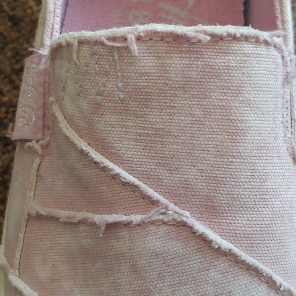 Blowfish Malibu Pink Slip-On Sneakers | Size 7 | Distressed Canvas - Picture 3 of 5